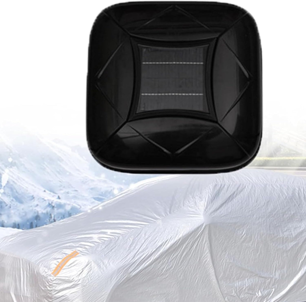 Hydravex Funda retráctil para coche - Material sintético negro con carga solar - Impermeable y resistente al sol con control remoto - Diseño ligero con dispositivo antirrobo