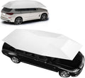 LYAYYDS cochera automática 5,2 m - Control remoto con apertura en 8 segundos - Diseño plegable antiviento - Parasol gris para coche SUV y camioneta