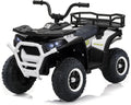ATAA Quad Infantil electrico 24V T Force 4 motores bateria recargable luces LED Bluetooth ruedas EVA asiento polipiel blanco