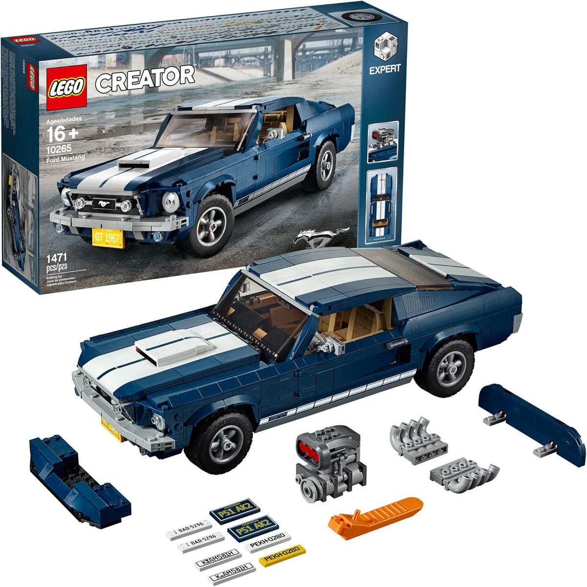 LEGO Creator Ford Mustang 1967 390 GT 2 2 Fastback Maqueta Coche Clásico 1471 Piezas 10265