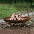 Hoguera portátil con soporte - Acero laminado en frío resistente al calor - Diámetros de 50 a 90 cm - Para camping patio reuniones y barbacoa