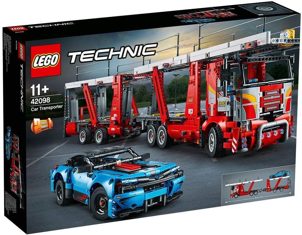 LEGO Technic Camión de Transporte de Vehículos con Chevrolet Corvette ZR1 maqueta de construcción 42098 set técnico coleccionable
