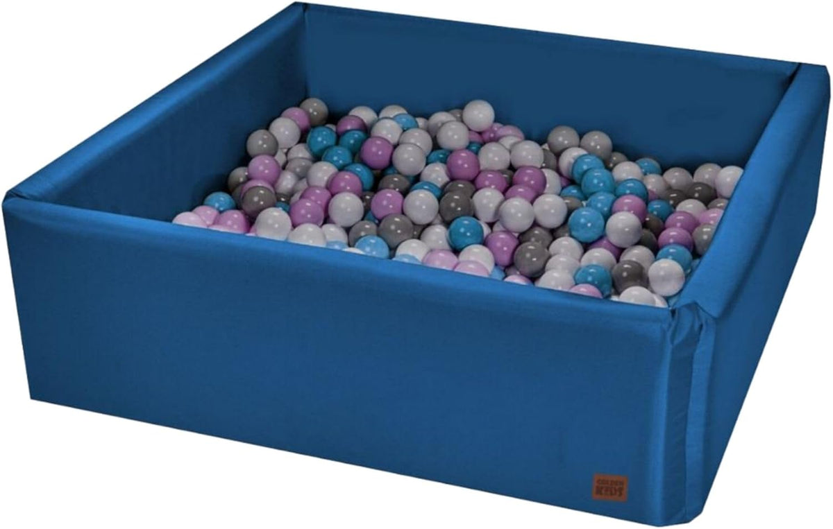 GoldenGroup Piscina de Bolas para Bebé 150x150 cm con 1000 Pelotas Juguete Sensorial de Interior Azul
