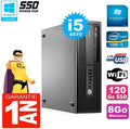 HP EliteDesk 800 G1 SFF Core i5 4570 8GB RAM 120GB SSD DVD WiFi Windows 7 Oficina Reacondicionado Equipo Empresarial - HP EliteDesk 800 G1 i5 SSD 120GB DVD WiFi - Ordenador de Sobremesa para Oficina