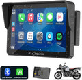 Carpuride W702B Pro Pantalla Carplay Moto BMW 7 Pulgadas Impermeable Tactil Inalámbrico Android Auto Bluetooth Intercom GPS Navegación Soporte Moto Display - Pantalla Carplay Moto BMW Profesional - Sistema de Navegacion Avanzado para Motocicleta
