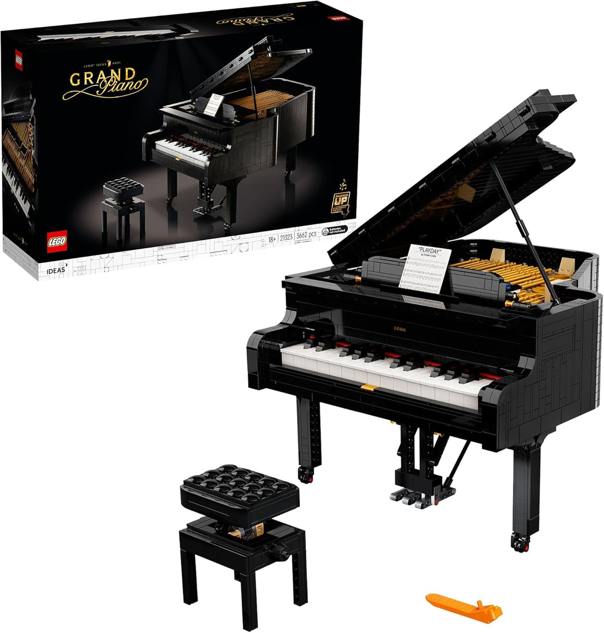 LEGO Ideas Piano de Cola maqueta de construccion para adultos instrumento musical decorativo coleccion 21323