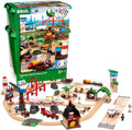 Set ferrocarril madera 116 x 147 cm surtido - tren coche aeropuerto - juego educativo desde 3 años