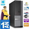 Dell PC 3020 SFF Intel Pentium G3220 4GB RAM Disco 250GB Grabadora DVD WiFi Windows 7 Profesional Reacondicionado Certificado