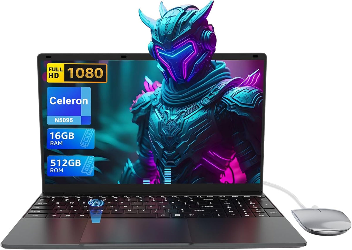 Portátil 15 pulgadas gris - Celeron N5095 16GB LPDDR4 512GB SSD - Touch ID WiFi 5 Bluetooth 4
