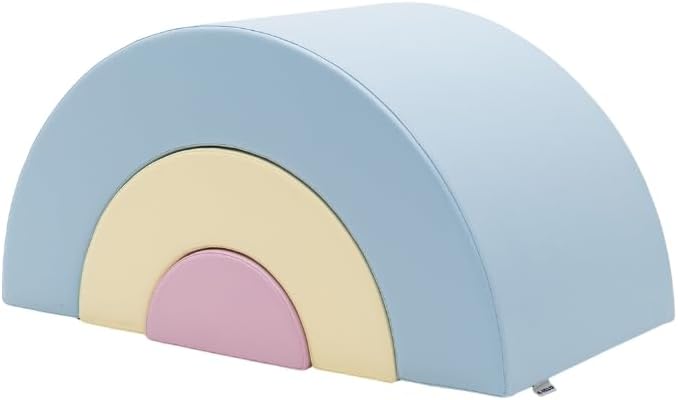 Tobogán XXL espuma Rainbow - bloques blandos PE y cuero vegano PVC - juego psicomotor infantil