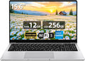 Portátil 15,6 pulgadas IPS FHD plateado - Celeron N4000 12GB DDR4 256GB SSD - Win 11 Pro 180 grados