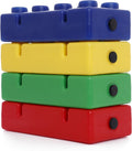 Ladrillos gigantes infantiles 40 piezas - plástico rojo amarillo verde azul - construcción psicomotora 3 a 14 años