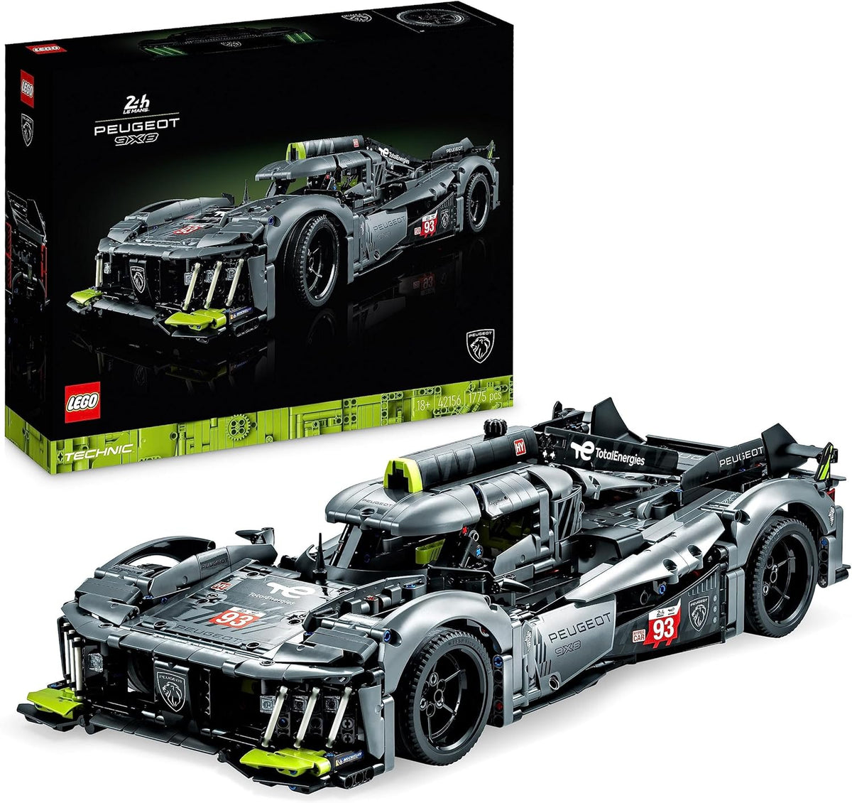 LEGO Technic Peugeot 9X8 Hypercar Le Mans maqueta coche carreras 1:10 1775 piezas coleccion adulto deporte motor