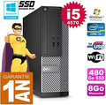 Dell PC 3020 SFF Intel Core i5 4570 8GB RAM SSD 480GB WiFi Windows 7 Profesional Grabadora DVD Reacondicionado Certificado Ordenador