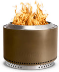 Solo Stove Yukon 2.0 hoguera sin humo 27 pulgadas - Acero inoxidable con cenicero extraíble - Combustión de madera - Portátil bronce para exterior y grupos grandes