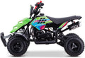 Miniquad infantil gasolina Raptor R4 49cc ATV verde vehiculo todoterreno niños 4 a 10 anos acero carbono mezcla gasolina montaje requerido aventura off road