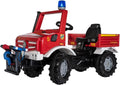 Rolly Toys rollyUnimog camión bomberos vehiculo a pedales infantil con cabrestante rollyPowerwinch plastico rojo montaje requerido 118x81x54 cm