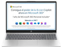 Portátil 15,6 pulgadas Full HD plata - Intel N100 4GB RAM 128GB UFS - Windows 11 Microsoft 365 12 meses