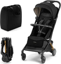 Kinderkraft PILOT 2 silla de paseo ligera - Hasta 22 kg con arnés 5 puntos - Plegado compacto 50 x 35 x 40 cm - Aluminio y tela negra con filtro UPF 50