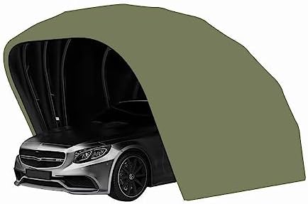 Toldo para refugio de coche 5,5 x 2,5 x 2,3 m - Acero inoxidable y tela Oxford 600D - Varillas hidráulicas - Cochera plegable para exterior