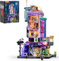 Cyberpunk tienda de moda corporal iluminada edificio futurista modular con luces LED 2700 piezas colección ciencia ficción