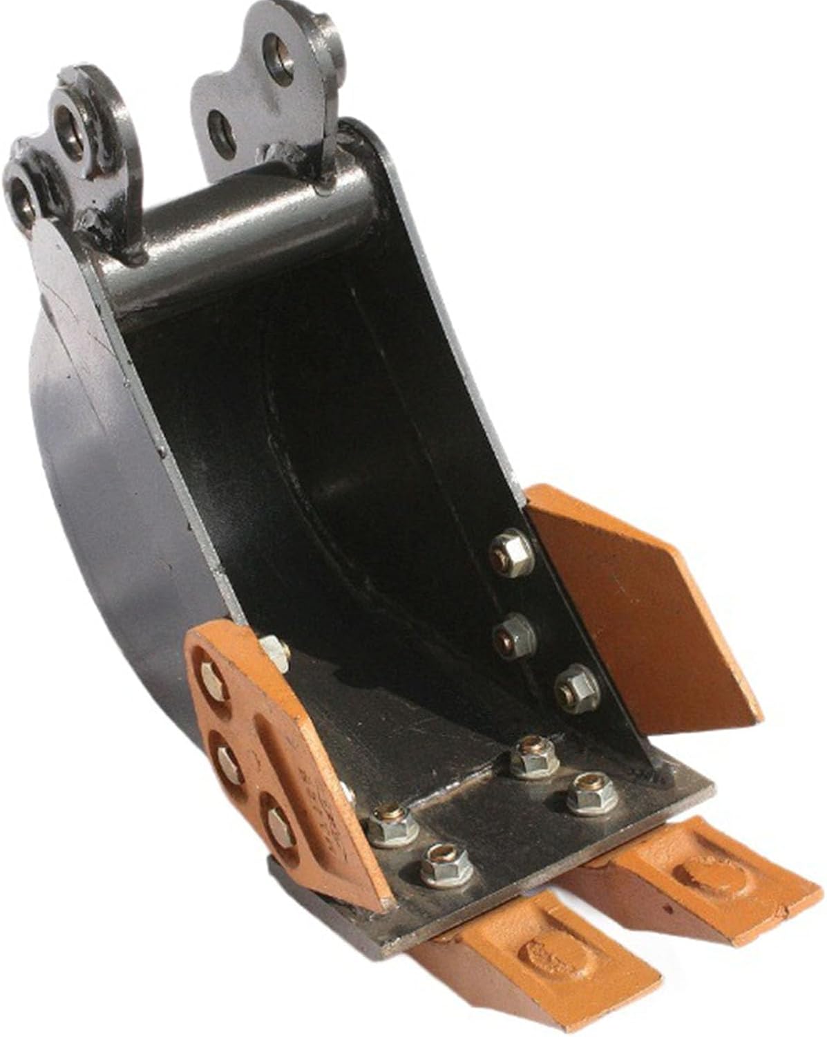 Cucharón mini excavadora de 7,87 pulgadas - Dientes de acero de aleación reforzado - Para zanjas drenaje y excavadoras de hasta 2 toneladas - Fijación por pernos para instalación estable