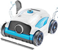 WYBOT WY1103 Robot limpiafondos de piscina - Para piscinas elevadas exteriores hasta 100 m2 - Autonomía de 130 min con doble motor - Succión potente y vaciado rápido del agua