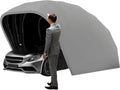 Toldo retráctil para coche 5,5 o 5,9 m - Acero inoxidable y tela Oxford 600D - Plegable resistente a viento nieve y lluvia - Garaje semiautomático para exterior
