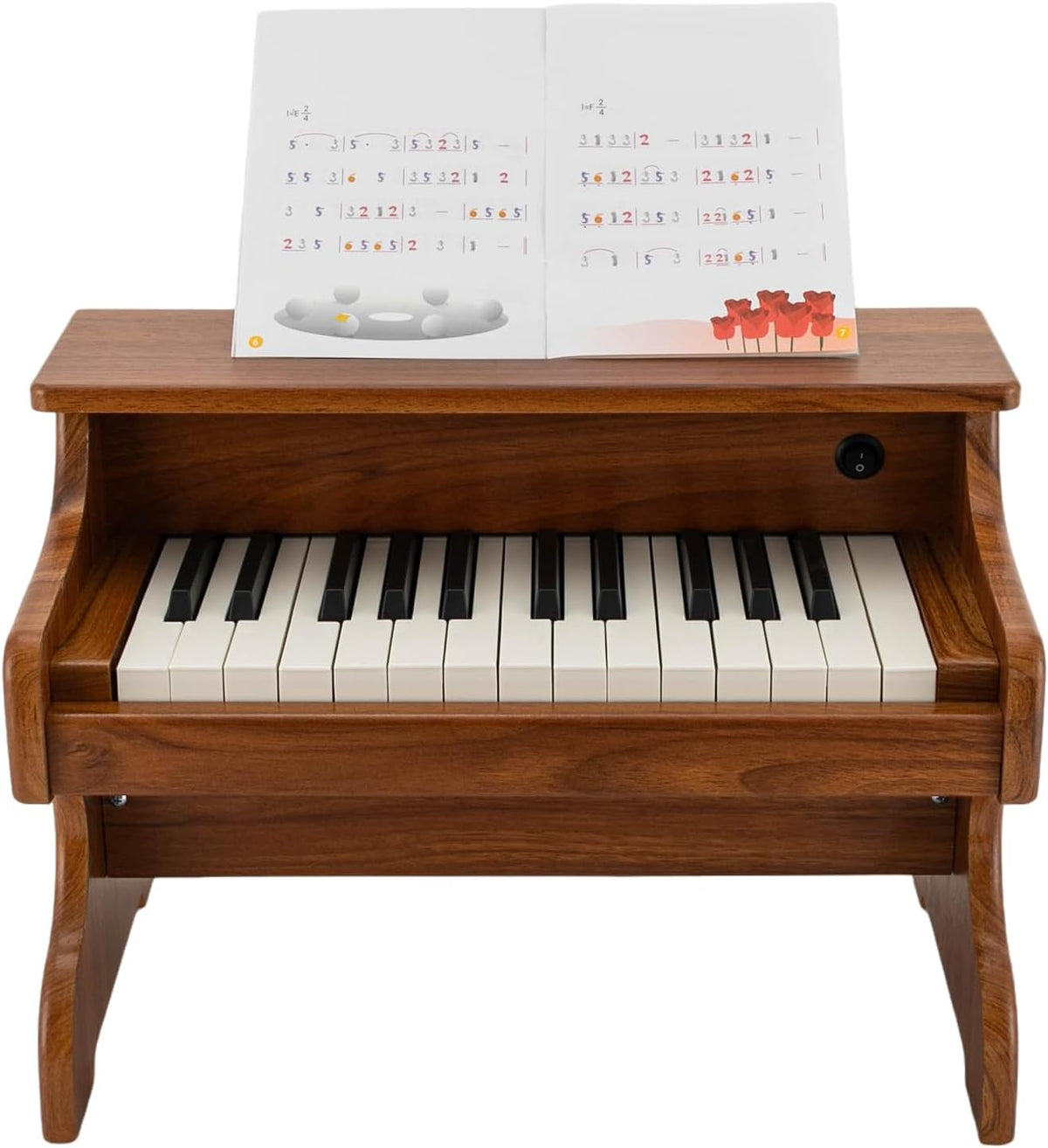 Teclado piano madera 25 teclas - MDF ABS sonido 440 Hz - aprendizaje musical para principiantes