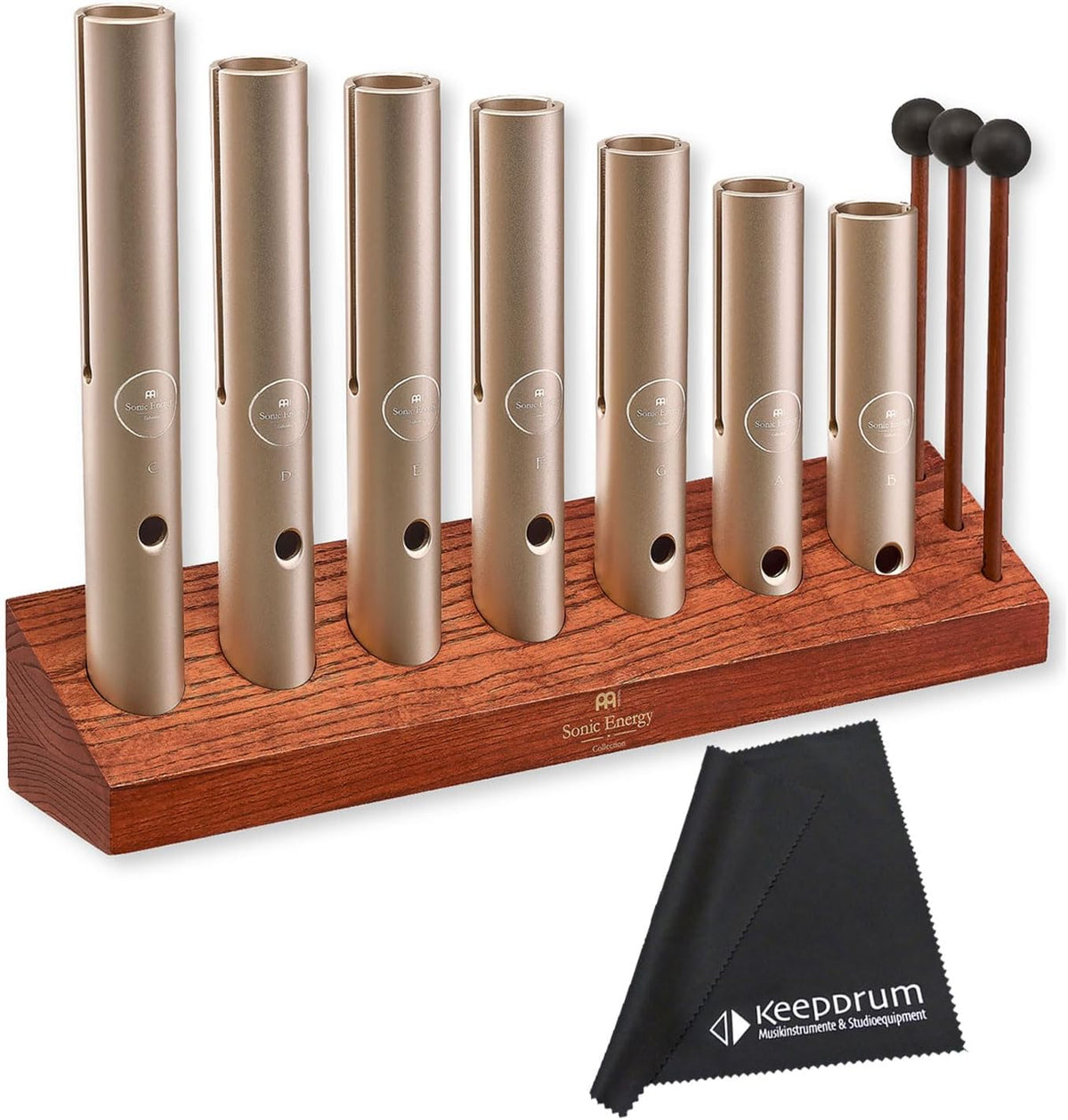 Sonic Energy Set de Tubos de Sonido Wah Wah Chakra 7 Piezas con Accesorios de Limpieza y Materiales Premium