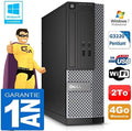 Dell PC 3020 SFF Intel Pentium G3220 4GB RAM Disco 2TB Grabadora DVD WiFi Windows 7 Profesional Reacondicionado Certificado