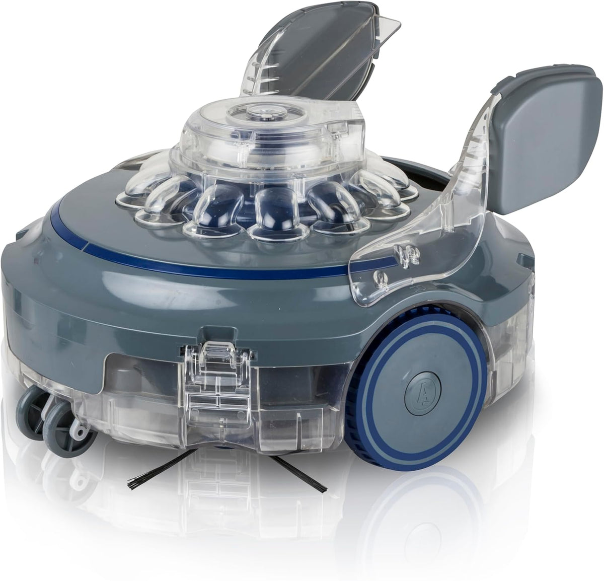 Gre RBR120 Wet Runner Xpert robot limpiafondos - Para piscinas planas hasta 60 m2 - Autonomía 120 min - Filtro para residuos finos y funcionamiento inalámbrico