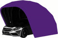 Toldo para cochera morado - Acero inoxidable - Refugio semiautomático plegable - Protección móvil para vehículo