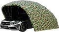 Toldo retráctil resistente para coche - Refugio plegable portátil de acero inoxidable - Diseño camuflaje para uso exterior - Cochera móvil para protección de vehículos