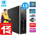 HP PC Compaq 8300 SFF Intel Core i3 2120 8GB RAM Disco 2TB Grabadora DVD WiFi Windows 7 Reacondicionado Certificado