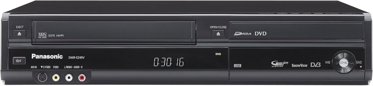 Panasonic DMR EZ49V Grabador DVD VHS VCR Freeview HDMI Dolby Digital Sistema Multimedia Hogar Reproductor Video Negro - Panasonic DMR EZ49V Grabador DVD VHS - Sistema de Reproducción y Grabación con HDMI y TDT