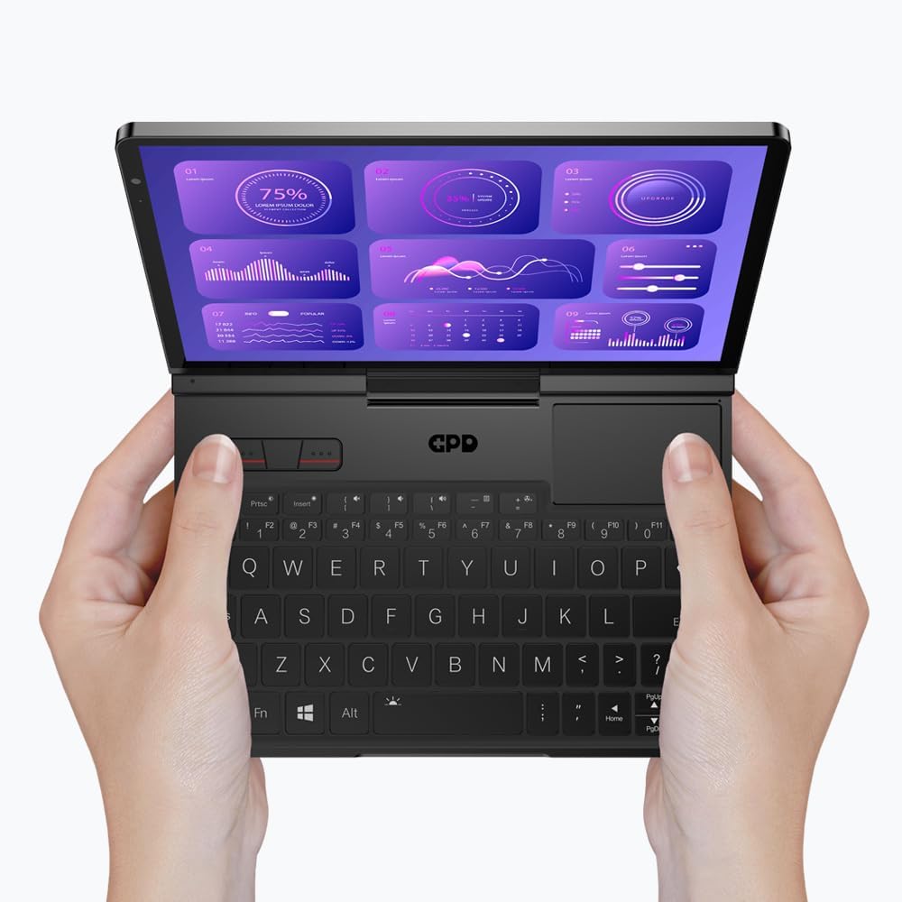 Mini portátil GPD Pocket 4 8.8 pulgadas plata - Ryzen AI 9 HX370 32GB RAM 2TB SSD - pantalla giratoria 180 grados