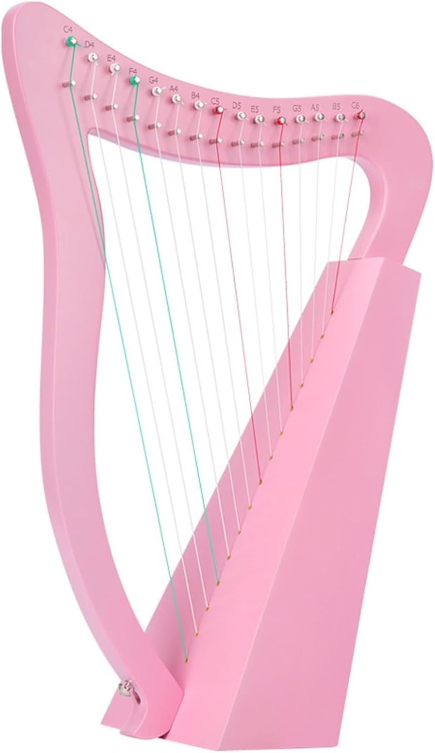 Arpa lira pequeña 15 tonos - instrumento de cuerda para principiantes - práctica musical portátil