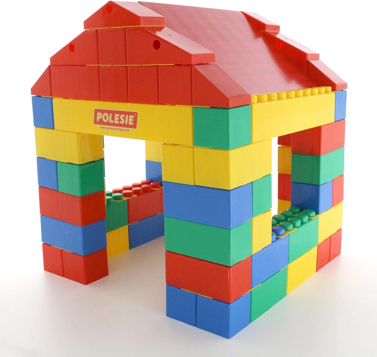 Juego construcción casas infantil - 134 piezas plástico multicolor - bloques apilables desde 12 meses