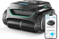 WYBOT C2 robot limpiafondos piscina - Hasta 150 m2 y autonomía 180 min - Doble filtración con 3 motores y succión potente - App para paredes y línea de agua negro verde