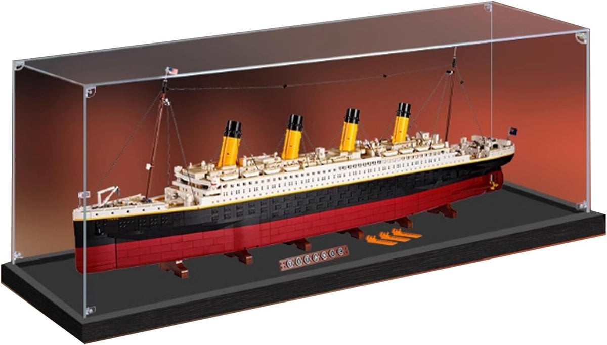 Vitrina acrílica transparente compatible LEGO 10294 Titanic caja expositora protección polvo UV display coleccionables