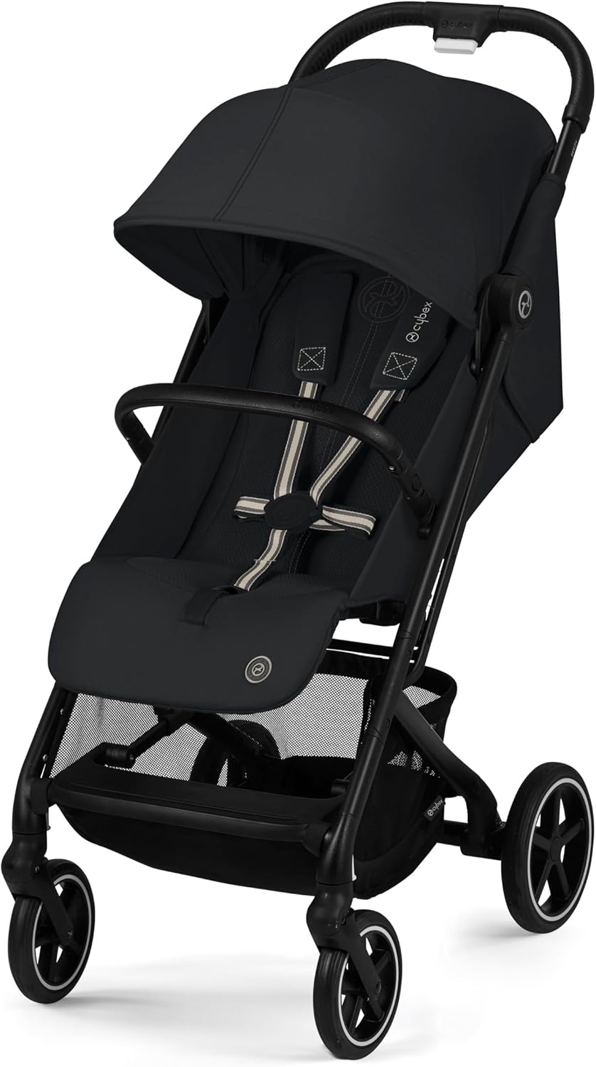 Silla de paseo compacta - Estructura de plástico color Magic Black - Arnés de 5 puntos y diseño estándar - Plegable para niños hasta 22 kg