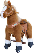 PonyCycle Caballo Montable Serie U Marrón para Niños de 3 a 5 Años Juguete de Movimiento Activo sin Batería