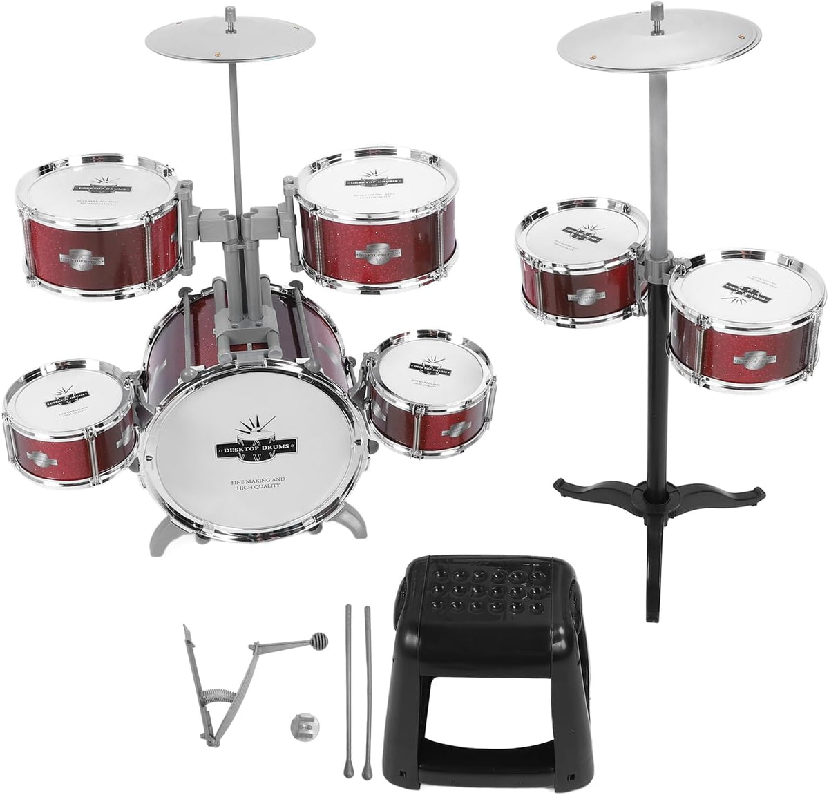 Juego Batería Infantil 1 a 3 Años Kit Educativo Batería Jazz Instrumento Musical Niños Aprendizaje Temprano