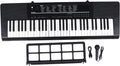 Piano Teclado Electrónico 61 Teclas Portátil con Altavoces Integrados Funciones de Aprendizaje y Grabación