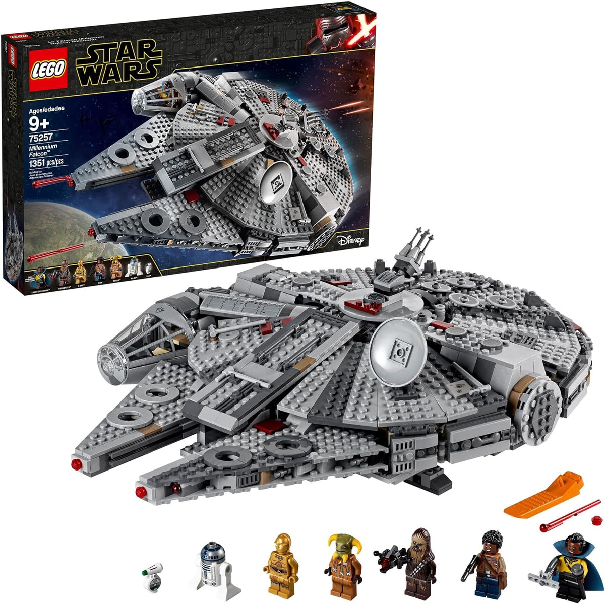 LEGO Star Wars Millennium Falcon 75257 Maqueta Nave Estelar Rise of Skywalker 1353 Piezas Set Coleccion