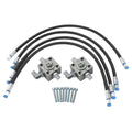 Kit de 2 válvulas desviadoras de 3 vías - Para miniexcavadoras de 1 a 2 toneladas - Acero de aleación - Conexión hidráulica para mangueras M14