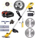 Weed Wacker recortadora inalámbrica 3 en 1 - Batería 21 V 2,5 Ah recargable - Hoja y cargador incluidos - Amarillo para césped y malas hierbas