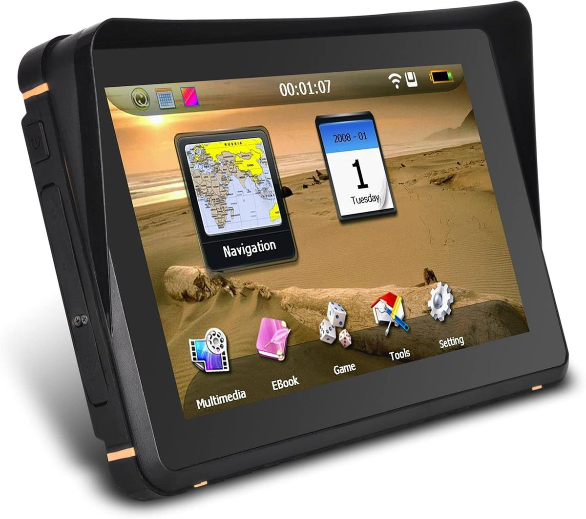 Navegador GPS moto 7 pulgadas - pantalla ultrabrillante resistente lluvia - formato compacto 10 x 10 x 10 mm