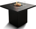 Planika Square Table mesa de fuego a gas - Chimenea exterior y mesa de jardín en uno - Compartimento interior para bombona - Metal resistente a la intemperie con funda